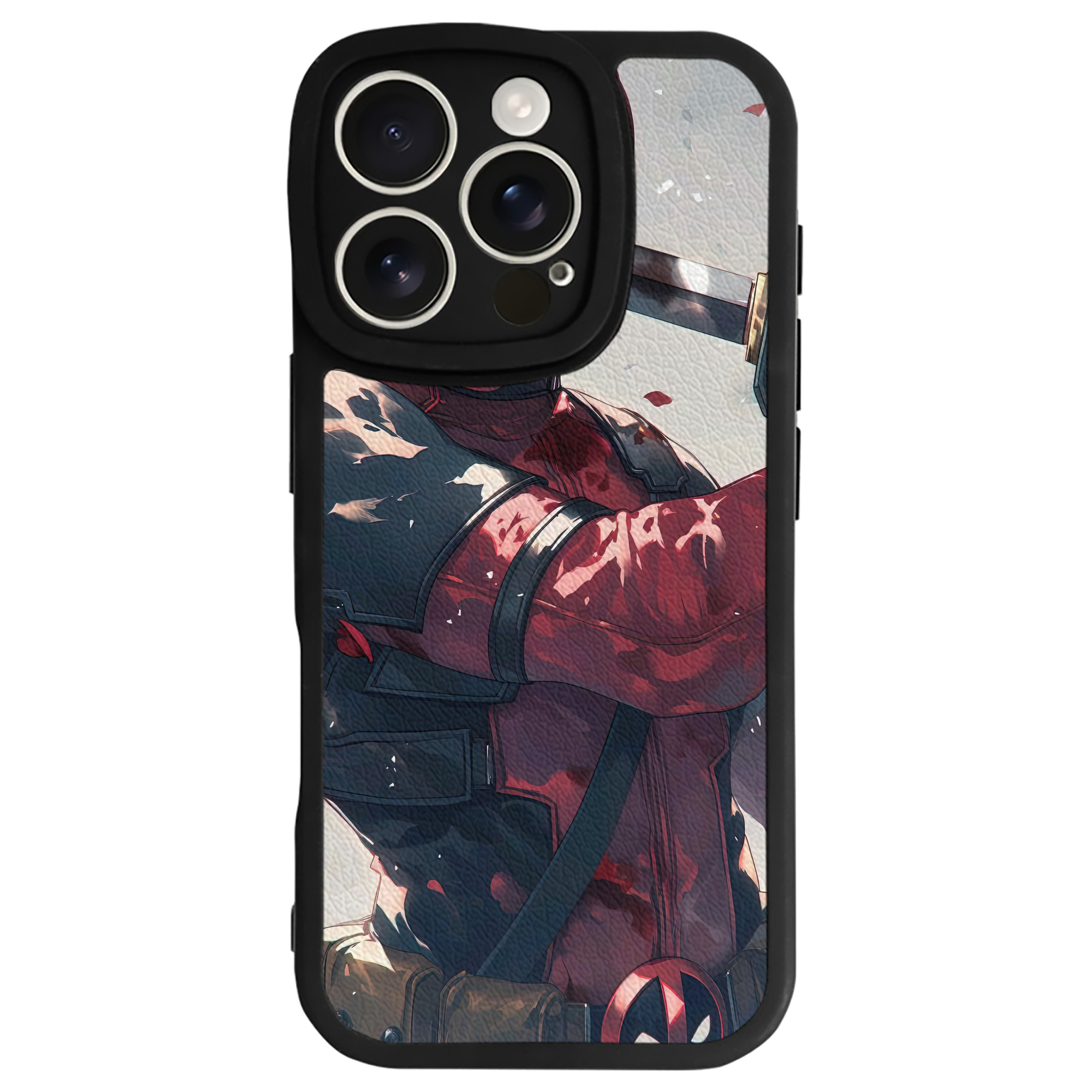 （画像用） Deadpool デッドプール 【iPhone 16シリーズ対応】シリコンスマホケース（レザー調） 材質：シリコン